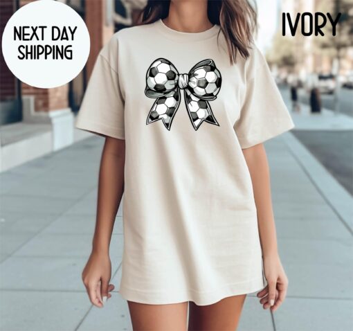 soccer mom shirt comfort colors bow design cute game day t shirt for sports moms aesthetic soccer apparel fudbr
