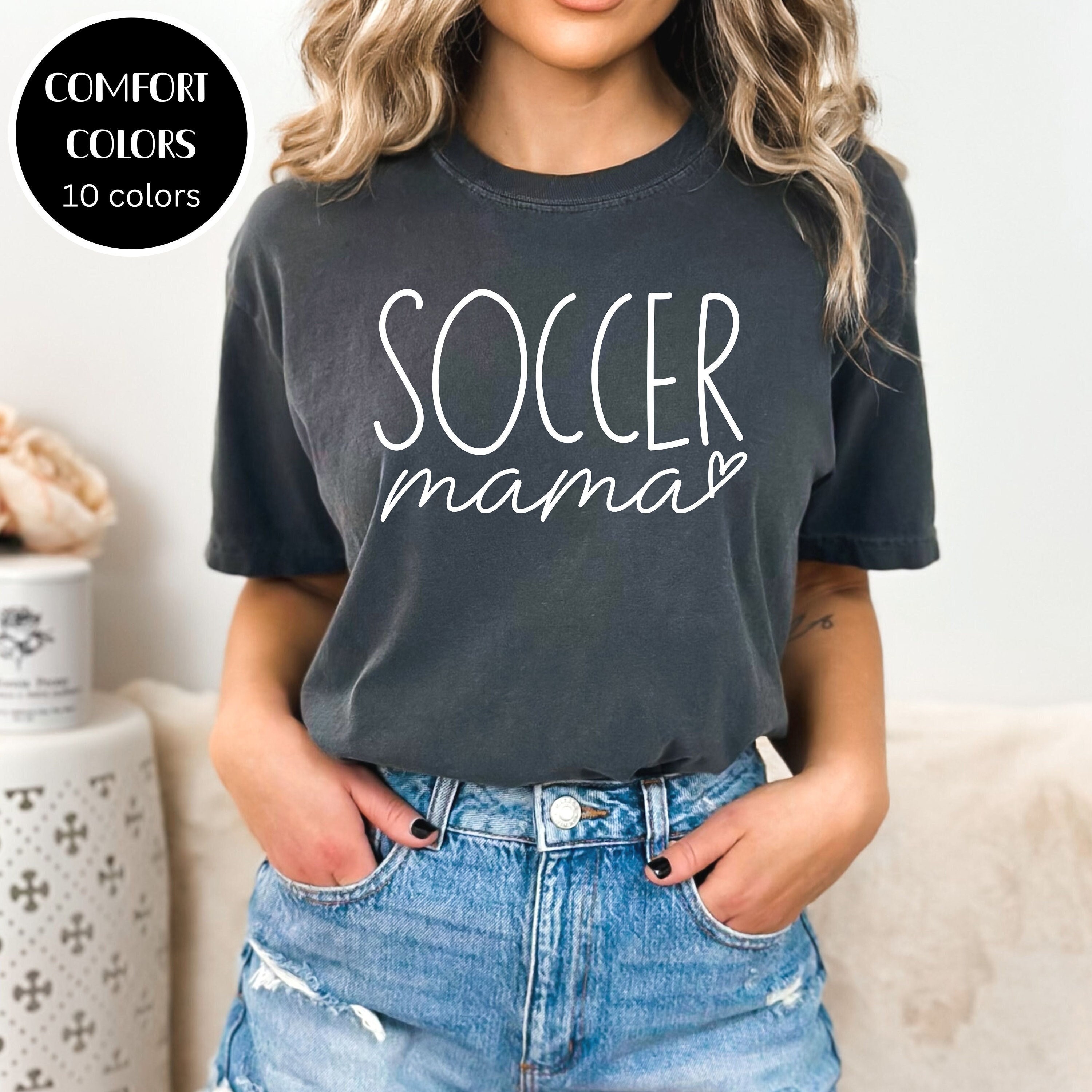 soccer mom shirt cute oversized tee gift for soccer moms comfort colors t shirt perfect for game day 77vzh