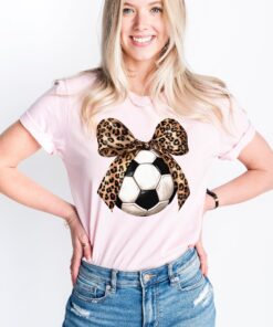 soccer mom shirt with bow aesthetic game day t shirt sports mom sweatshirt for women vintage soccer style 5s398