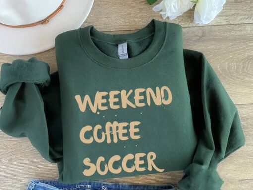 soccer mom sweatshirt for game day weekend coffee soccer shirt womens athletic apparel lwcrm
