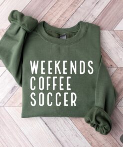 soccer mom sweatshirt for women weekend game day coffee lover casual wear w3pwl