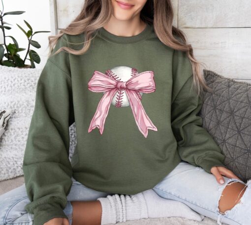 soft girl aesthetic baseball shirt with pink bow for moms casual baseball day tee vintage style yvblc scaled