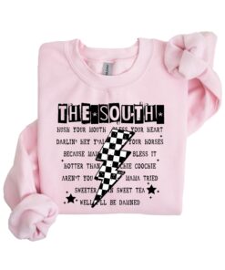 southern mama sweatshirt with funny sayings hush your mouth bless your heart crewneck best mom ever shirt for mothers day 5hgjk