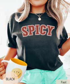 spicy varsity tee shirt for women oversized cute sassy t shirt trendy comfort colors varsity girls shirt 35jtg