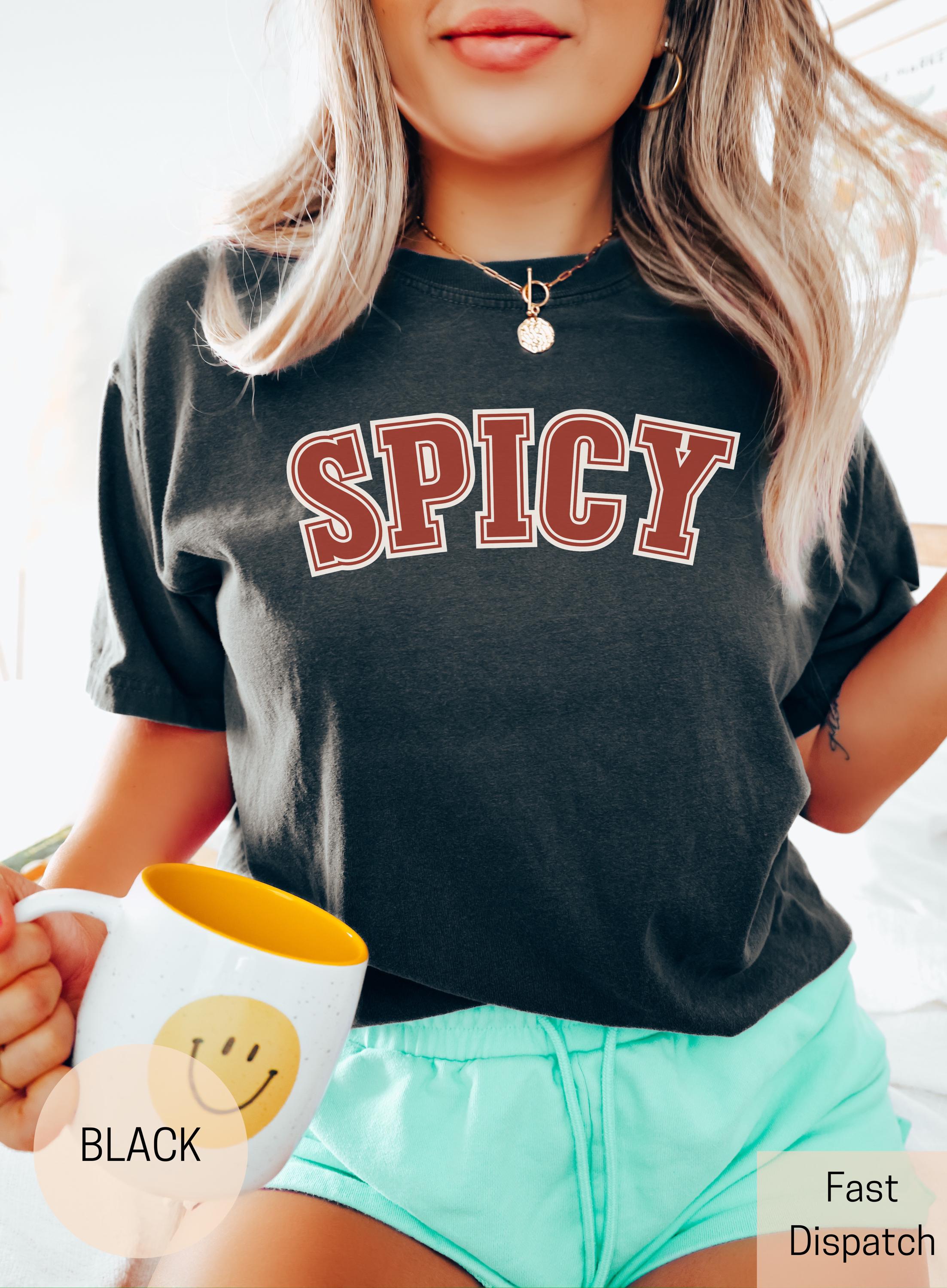 spicy varsity tee shirt for women oversized cute sassy t shirt trendy comfort colors varsity girls shirt 35jtg scaled