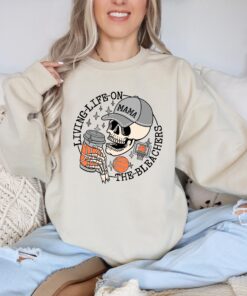 sports mama shirt for coffee lovers basketball mama sweatshirt living life on the bleachers tee for moms 61zuh