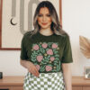 strawberry shirt for strawberry lovers botanical clothing spring and summer gardening outfit cottagecore style mrilh