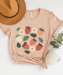 strawberry shirt for summer cottage aesthetic cute fruit tee perfect for strawberry festivals and cottagecore style wldjg