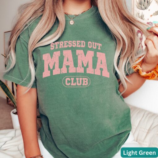 stressed out mama club shirt for moms tired mama tee mom life shirt perfect for mothers day gifts eaeph