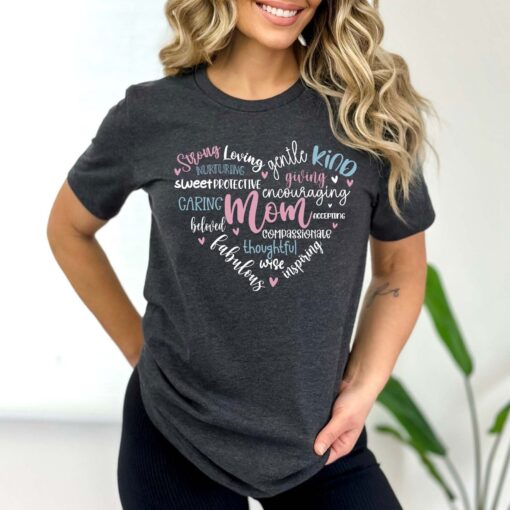 strong mom shirt for mothers day cute t shirt for best new mama unique gift for wife and mother siwtn