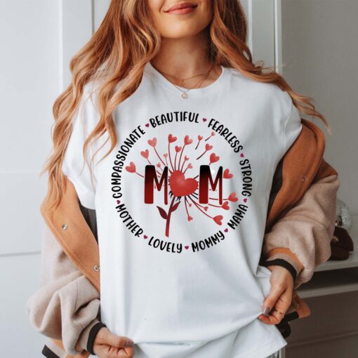 strong mom shirt with dandelion design for mothers day cute mom t shirt and self care gift for new mama siv9m