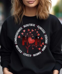 strong mom sweatshirt with dandelion design cute mom life shirt for mothers day personalized gift for new moms agnan