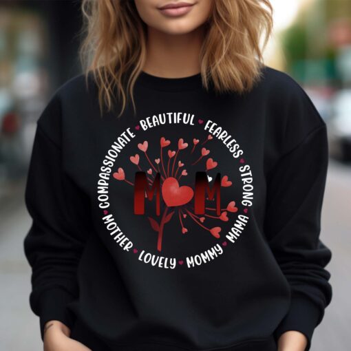 strong mom sweatshirt with dandelion design cute mom life shirt for mothers day personalized gift for new moms agnan