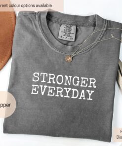 stronger everyday oversized shirt for women with positive affirmation trendy design comfort colors goj6b