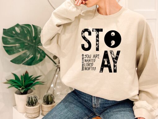 suicide awareness sweatshirt you are wanted loved worthy mental health shirt for support and advocacy ukgq2