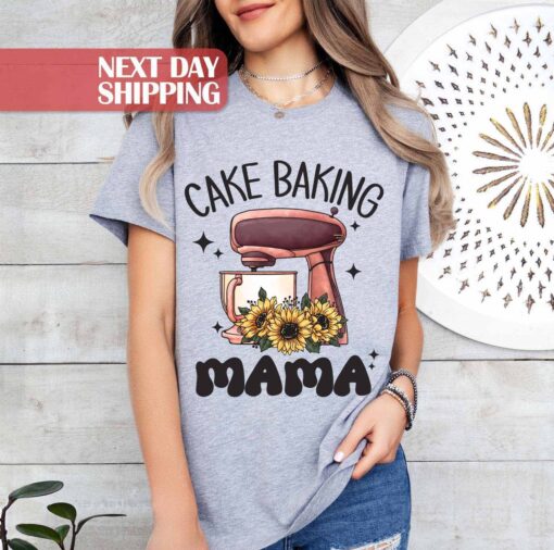 sunflower baking mom shirt for mothers day cake lovers funny mom life t shirt unique gift for baking enthusiasts gylge