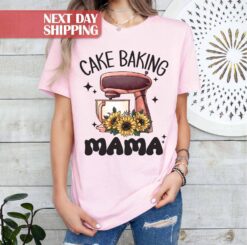 sunflower baking mom shirt for mothers day cake lovers funny mom life t shirt unique gift for baking enthusiasts pghos