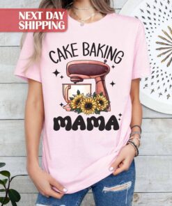 sunflower baking mom shirt for mothers day cake lovers funny mom life t shirt unique gift for baking enthusiasts pghos