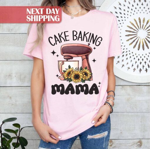 sunflower baking mom shirt for mothers day cake lovers funny mom life t shirt unique gift for baking enthusiasts pghos