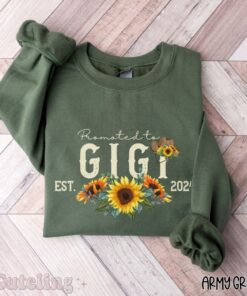 sunflower gigi sweatshirt for new grandmas est 2024 pregnancy announcement best gift for mothers day blcwg