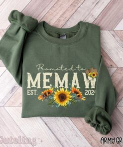 sunflower grandma sweatshirt for new grandmas pregnancy announcement 2024 best grandma gifts mothers day shirt zcwan