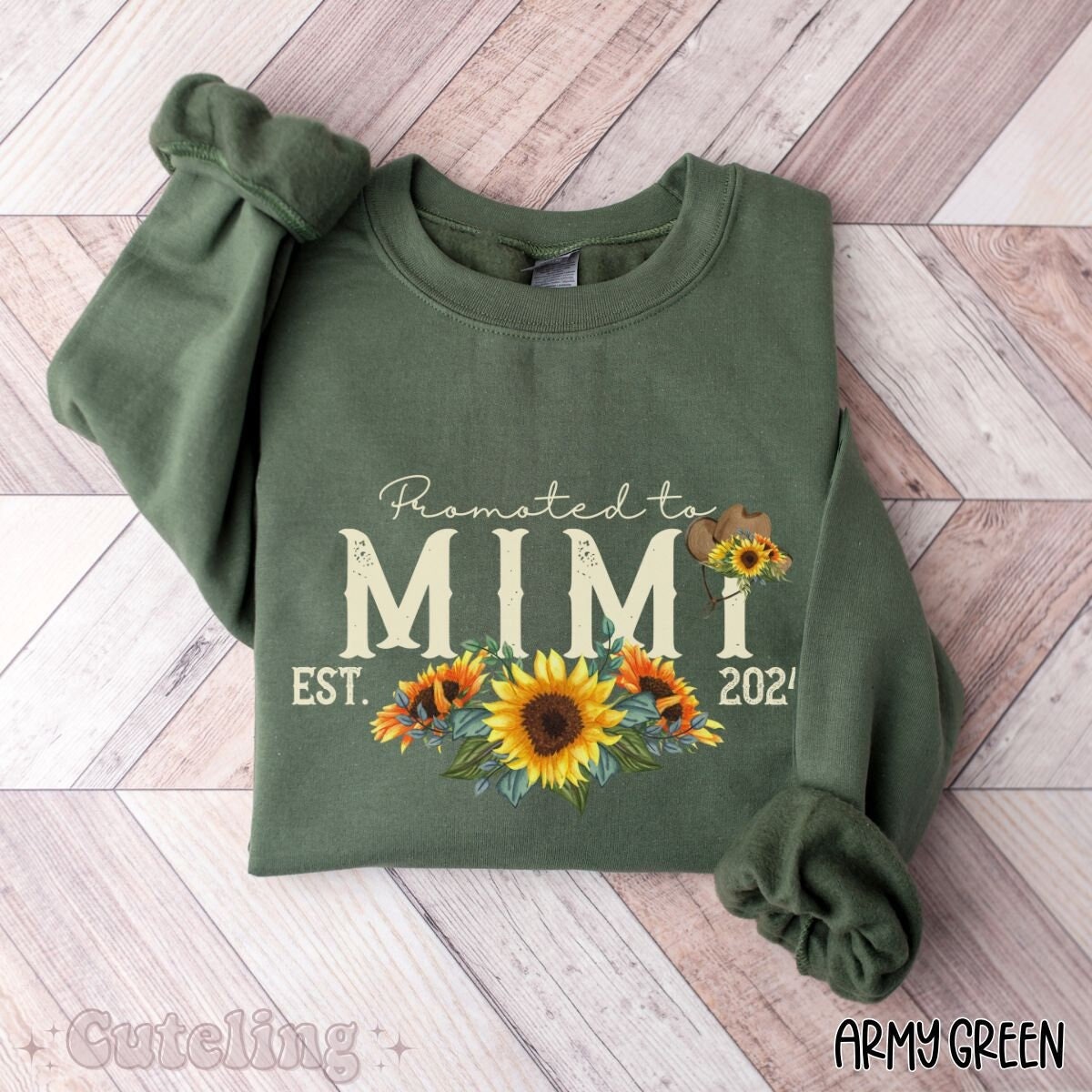 sunflower grandma sweatshirt for new mimi est 2024 pregnancy announcement cute gift for mothers day 96dsf