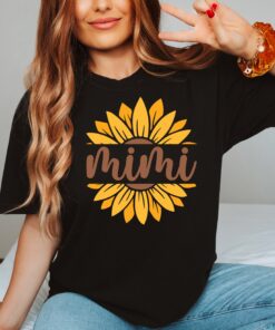 sunflower mimi t shirt for mothers day cute mom shirt unique gifts for mom boho style comfort colors mimi tee 5gop5