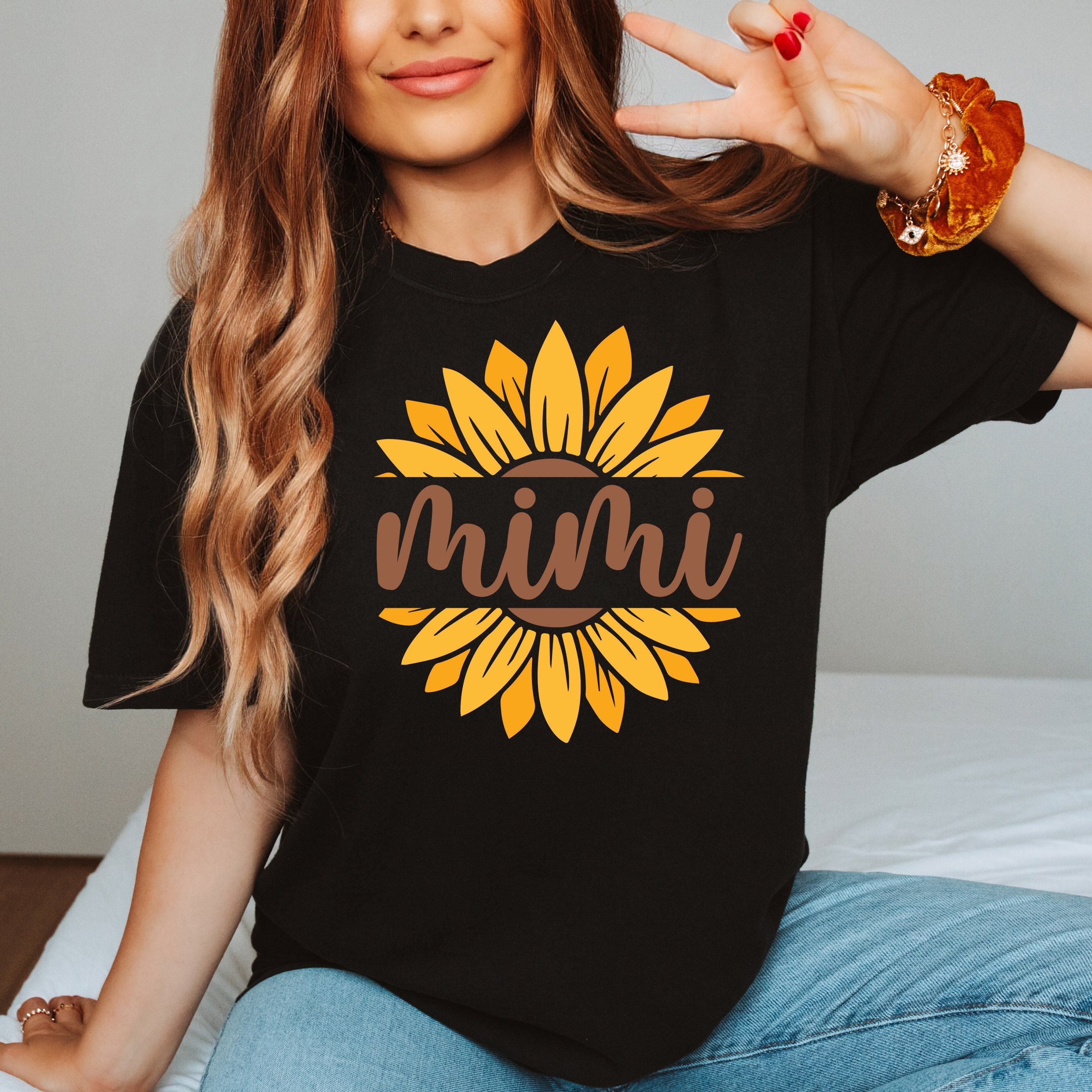 sunflower mimi t shirt for mothers day cute mom shirt unique gifts for mom boho style comfort colors mimi tee 5gop5 scaled