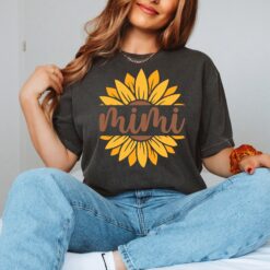 sunflower mimi t shirt for mothers day cute mom shirt unique gifts for mom boho style comfort colors mimi tee cyjs8