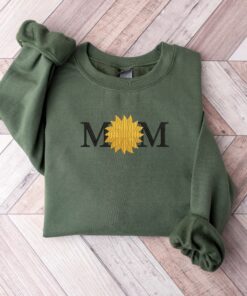 sunflower mom embroidery shirt for mothers day cute mama sweatshirt unique mother gift long tail keywords included z4ekk