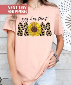 sunflower mom shirt funny mom life tee best mom ever shirt for moms to be leopard print design fsmkd