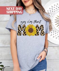 sunflower mom shirt funny mom life tee best mom ever shirt for moms to be leopard print design gdbc2