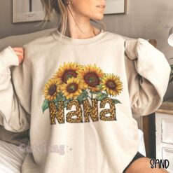 sunflower nana sweatshirt for new grandmother est 2024 pregnancy announcement and baby reveal gift ttggb