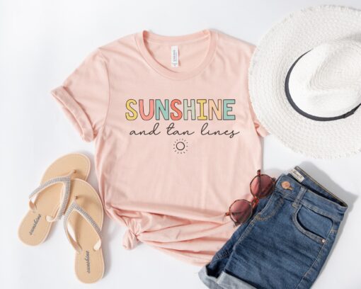 sunshine and tan lines shirt cute beach t shirt for summer vacation florida pool days fun summer tees i8wec