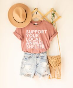 support local animal shelters adopt dont shop pet rescue shirt dog lover cat adoption tee for animal lovers bxsft