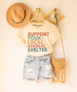 support local animal shelters adopt dont shop shirt pet rescue dog lover cat adoption tee odxbn