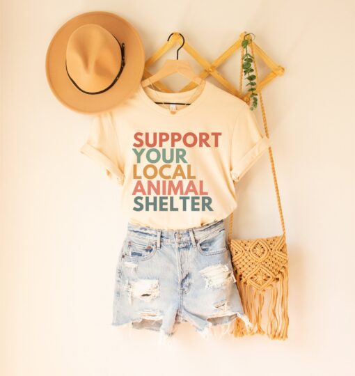 support local animal shelters adopt dont shop shirt pet rescue dog lover cat adoption tee