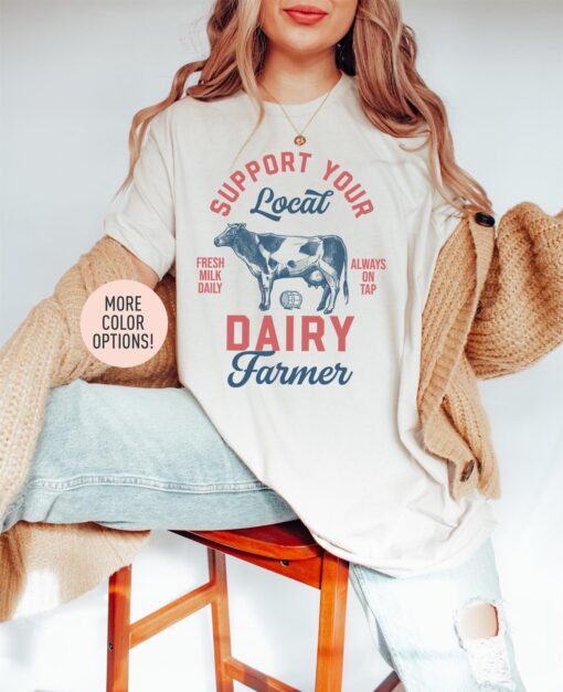 support local dairy farmer shirt for breastfeeding moms funny lactating mom t shirt baby announcement gift idea j62aq