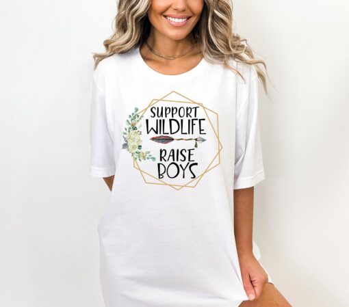 support wildlife boys mom shirt funny floral design best mom ever shirt for boy moms unique gift for mothers day tn7ie