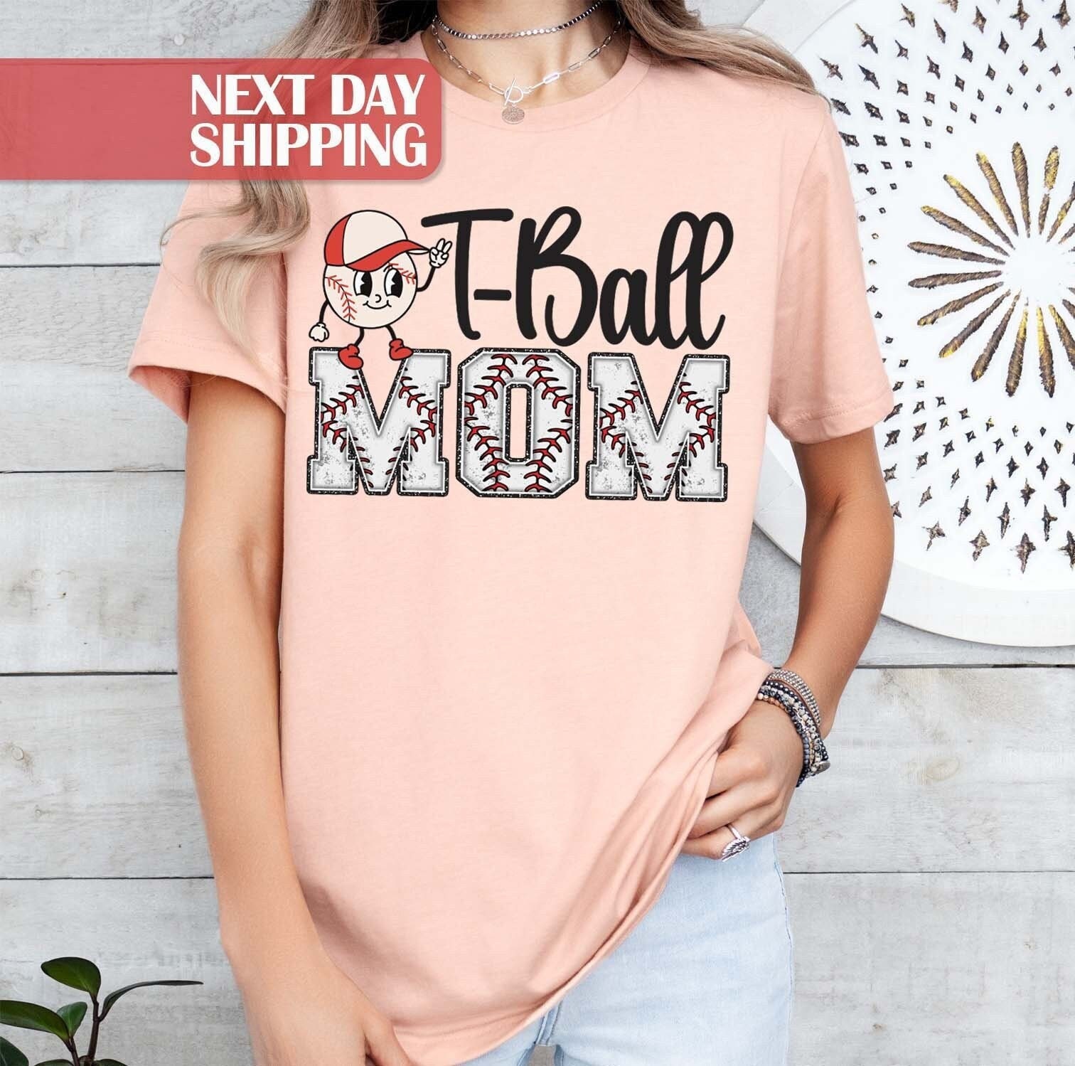 t ball mom shirt for baseball moms cute sports mom gameday tee unique t ball gift for mothers day