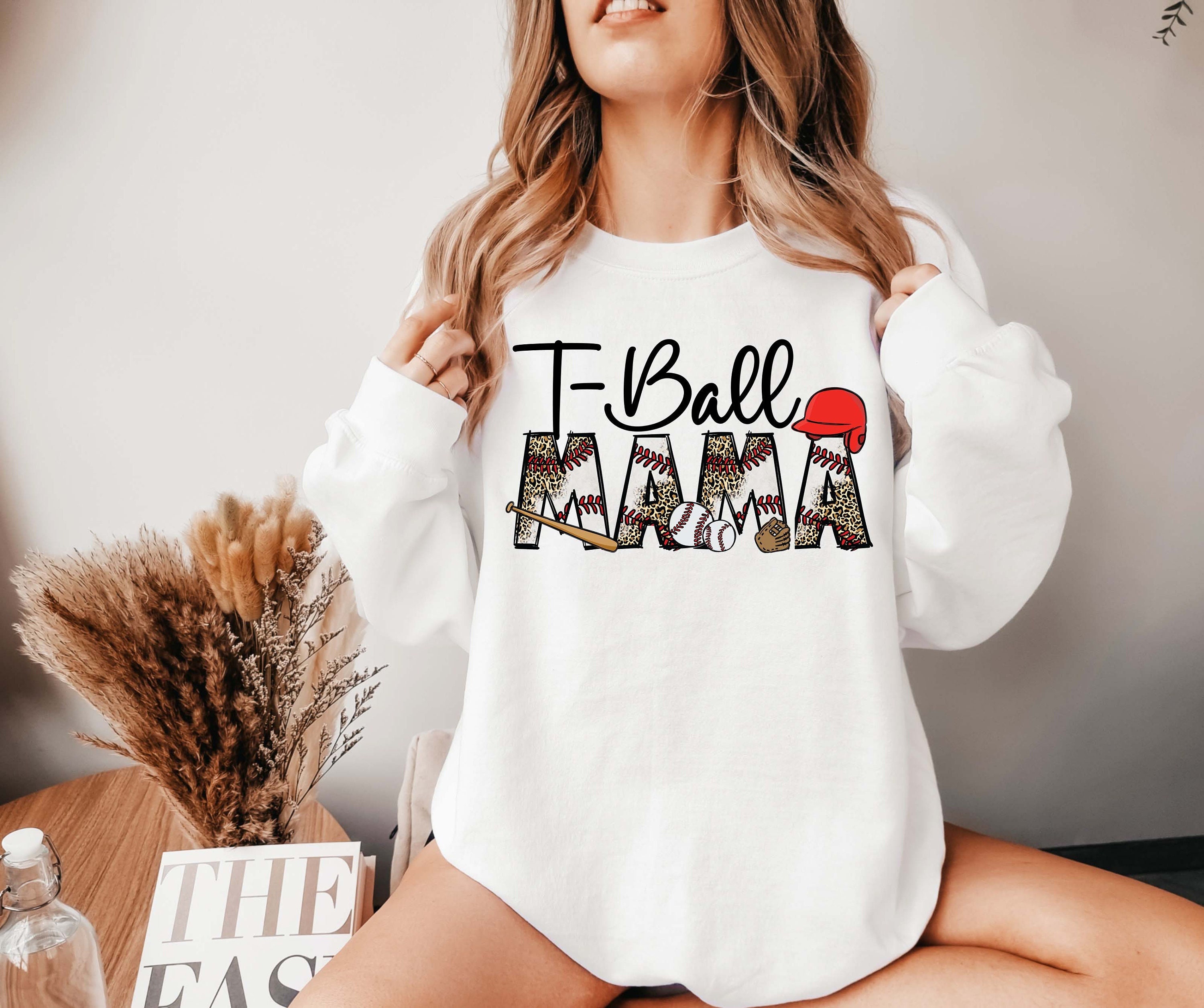 t ball mom sweatshirt and game day tee for baseball season best baseball mom shirt personalized gifts for team moms voszt scaled