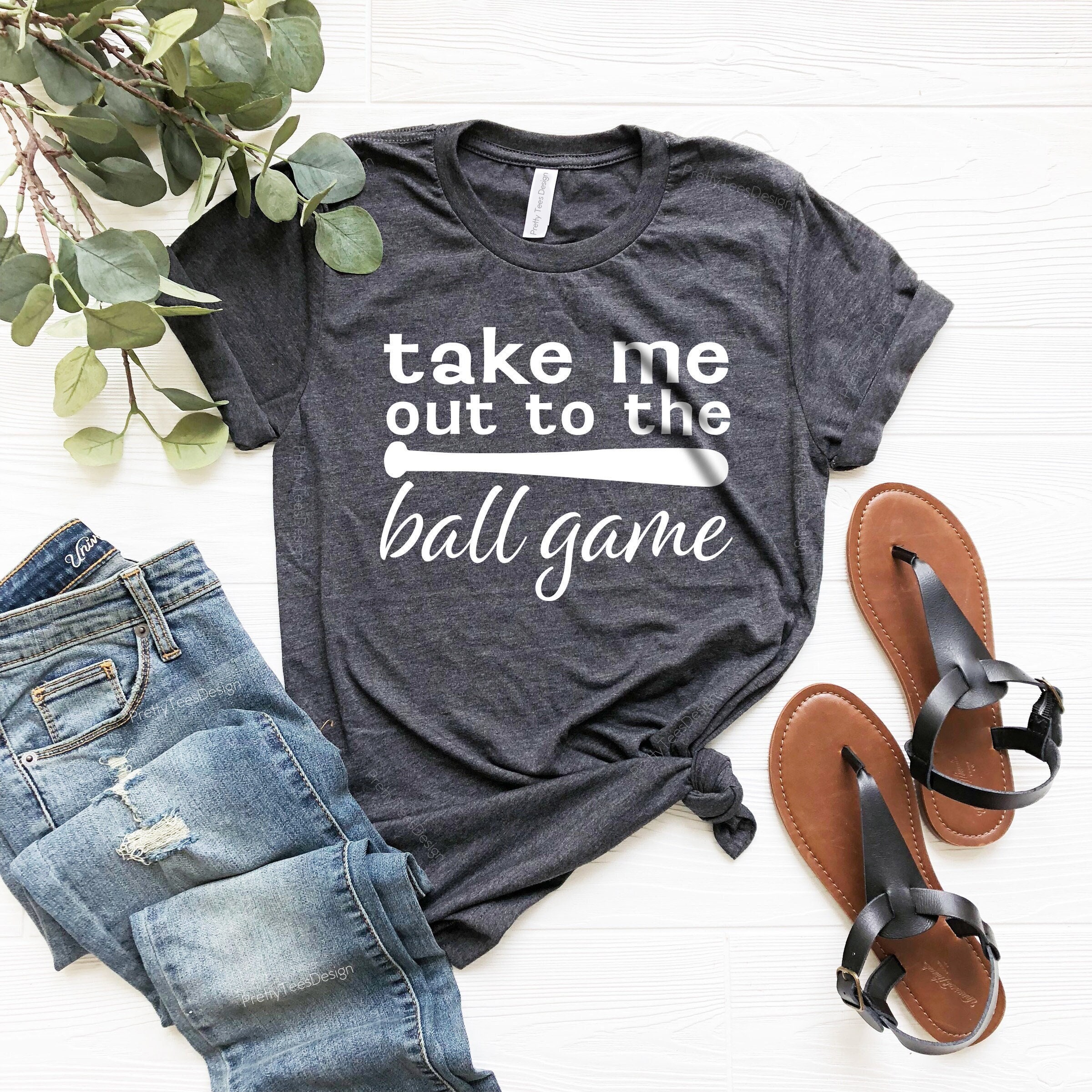 take me out to the ball game womens baseball t shirt sports lover game day tee for baseball fans toizb