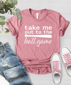 take me out to the ball game womens baseball t shirt sports lover game day tee for baseball fans yrxdp