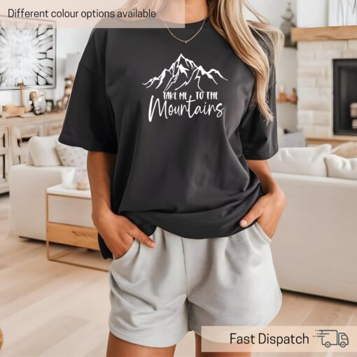 take me to the mountains shirt cute camping t shirt for outdoor adventure hiking and boho camper apparel l8mln