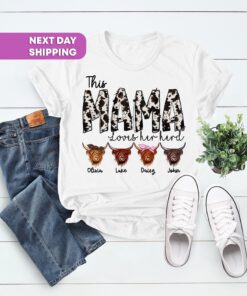 this mama loves her herd shirt with cow print for mothers day best mom ever t shirt cute mom life apparel 2kfge