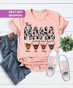 this mama loves her herd shirt with cow print for mothers day best mom ever t shirt cute mom life apparel rfm75