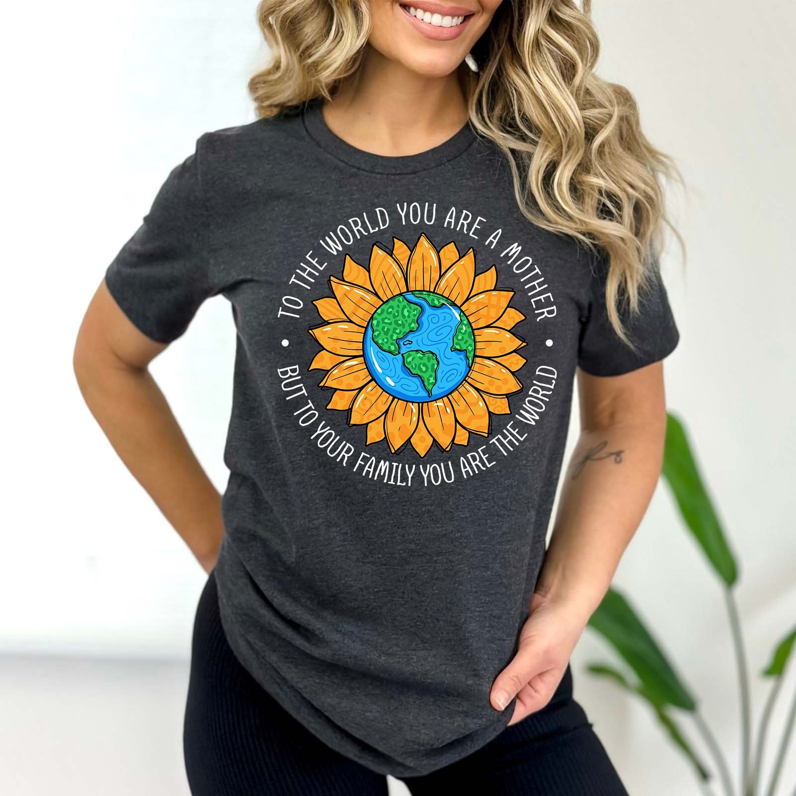 to the world you are a mother shirt cute sunflower mom life tee best mom ever t shirt for mothers day gifts kreua