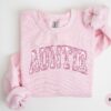 toile de jouy auntie sweatshirt pink crewneck for new aunts pregnancy announcement sister mothers day gift ywrb9