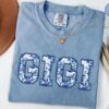 toile de jouy floral gigi shirt for grandma cute mothers day tee best grandma gift grandmother t shirt comfort colors w3mtd