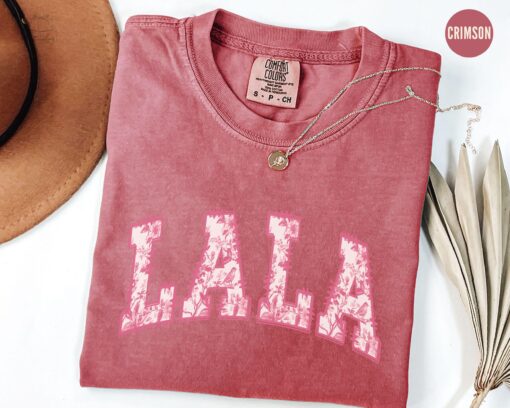toile de jouy floral shirt for grandma and auntie cute mom life tees mothers day gifts unique lala t shirt issws